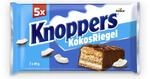 Knoppers KokosRiegel, 5 Schokoriegel mit Kokoscreme & Karamell - 1 x 200 g | Mit