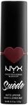 NYX Professional Makeup Lippenstift - Suede Matte Lipstick, superleichter & pudriger
