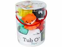 Infantino Tub O' Toys - 9 Pieces Toy Set with Colorful Blocks, Animal Pals &...