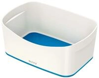 Leitz MyBox, Aufbewahrungsschale, Blickdicht, Wei&szlig;/Blau Metallic, Kunststoff,