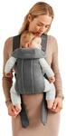 BABYBJ&Ouml;RN Babytrage Mini, 3D Jersey, Dunkelgrau | F&uuml;r Neugeborene, 0-12 Monate