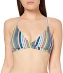 O'Neill Damen PW Baay Mix Bikini Top, Gr&uuml;n All Over Print mit Pink/Lila, 40
