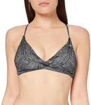O'Neill Damen PW Baay Mix Bikini Top, Schwarz All Over Print mit Wei&szlig;, 42