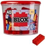 Simba 104118875 - Blox, 40 rote Klemmbausteine f&uuml;r Kinder ab 3 Jahren, 8er...