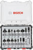 Bosch Professional 15tlg. Fräser Set Mixed (für Holz, für Oberfräsen mit 6...