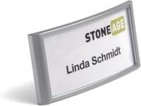 Durable Namensschild Classic mit Magnet, 30 x 65 mm, 10 St&uuml;ck, silber, 854023