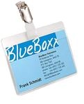 Durable Namensschild mit Nadel, 60 x 90 mm, transparent, Packung &agrave; 5 St&uuml;ck,...