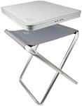 Bo-Camp - Hocker + Tablett - Grau - Grau