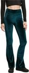 Urban Classics Ladies High Waist Velvet Boot Cut Leggings Frauen Leggings...
