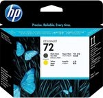 HP 72 Originaler DesignJet Druckkopf (C9384A) in Mattschwarz & Gelb, f&uuml;r HP