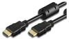 TECHly HDMI Anschlusskabel 5.00m ICOC-HDMI-FR-050 mit Ferritkern Schwarz [1x