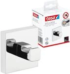 tesa DELUXXE Handtuchhaken, verchromt - Bad-Haken zur Wandbefestigung ohne...