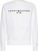 Tommy Hilfiger Herren Sweatshirt Tommy Logo Sweatshirt ohne Kapuze, Weiß...