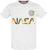 Alpha Industries Herren NASA Reflective T-Shirt, White/Gold, XL