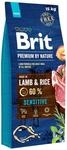 Brit Premium Sensitive Trockenfutter mit Lamm f&uuml;r empfindliche Hunde, 15 kg 
