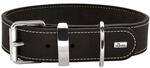 HUNTER Hundehalsband Aalborg Special, Farbe: schwarz, stark gefettetes Leder, robust