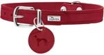 HUNTER AALBORG Hundehalsband, Leder, schlicht, robust, komfortabel, 60 (L), rot