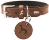 HUNTER LARVIK Hundehalsband, Leder, schlicht, elegant, komfortabel, 50 (S-M),