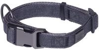 Nobby Halsband Linen Deluxe, schwarz/grau L: 23-30 cm, B: 16 mm, 1 St&uuml;ck