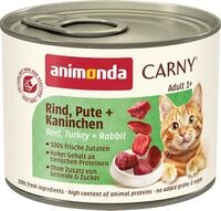animonda Carny Adult Katzen Nassfutter Rind + Pute + Kaninchen (6 x 200g) 