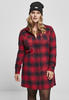 Urban Classics Damen TB3764-Ladies Check Shirt Dress Kleid, darkblue/red, 4XL