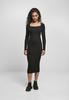 Urban Classics Damen TB4526-Ladies Long Knit Dress Kleid, Black, XXL