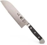 G&Uuml;DE Solingen - Santoku geschmiedet, 18 cm, POM schwarz, ALPHA, Doppelkropf,