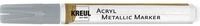 KREUL 46262 - Acryl Metallic Marker Medium, mit Rundspitze ca. 2 - 4 mm, silber,