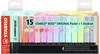 Textmarker - STABILO BOSS ORIGINAL Pastel - 15er Tischset - mit 14 verschiedenen
