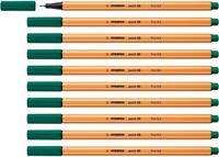 STABILO - Fineliner - point 88-10er Pack - tannengr&uuml;n