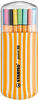 Fineliner - STABILO point 88 - 20er Zebrui - mit 20 verschiedenen Farben