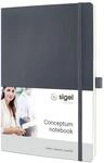 Sigel Conceptum Premium Notizbuch A4 kariert grau Softcover