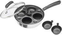 KitchenCraft Eierpochierer, Eierpochierpfanne aus Karbonstahl, Eierpochierpfanne f&uuml;r