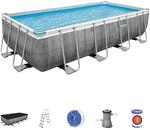 Bestway Power Steel 56996-3 Set Aufstellpool rechteckig 488 x 244 x 122 cm