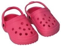 Heless 2009 - Schuhe f&uuml;r Puppen, kultige Clogs in Pink, ca. 7,8 x 3,6 cm, f&uuml;r