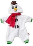 Heless 2098 - Overall f&uuml;r Puppen mit Kapuze und Schal, kuscheliger Schneemann,