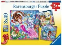 Ravensburger Puzzle Bezaubernde Meerjungfrauen - 3x49 Teile Puzzle ab 5 | 3x49...