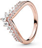 PANDORA Prinzessin-Wishbone Ring in Roségold mit 14 Karat rosévergoldete