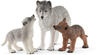 schleich WILD LIFE 42472 3-Teiliges Wolfsmutter und Wolfswelpen Tierfiguren Set...