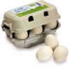 Erzi 17010 Eier, weiß aus Holz im Karton, Kaufladenartikel für Kinder,...