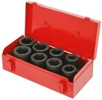 KS Tools 515.0610 1" Sechskant-Kraft-Stecknuss-Satz, kurz, 8-tlg.