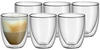 WMF Kult doppelwandige Cappuccino Gläser Set 6-teilig, doppelwandige Gläser...