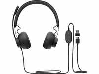 Logitech Zone 750 Kabelgebundenes On-Ear-Headset mit Noise-Cancelling-Mikrofon,...