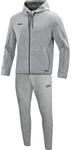 JAKO Herren Jogginganzug Premium Basics mit Kapuze, Grau-Meliert, M