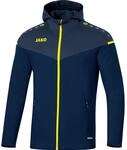 JAKO Kinder Kapuzenjacke Champ 2.0, Marine/Darkblue/Neongelb, 128