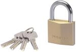 MASTER LOCK 2950EURD Vorh&auml;ngeschloss 50mm Vollmessing Hohe Sicherheit mit Doppelter