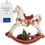 Villeroy & Boch - Winter Collage Schaukelpferd XL Rot, Weihnachtsfigur, Winterdeko,