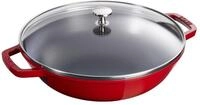 STAUB Wok aus Gusseisen mit Glasdeckel, 30 cm, Innen emailliert, F&uuml;r alle...