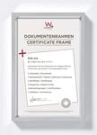 walther design Bilderrahmen silber 21 x 29,7 cm (DIN A4) mit Passepartout, Steel