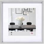 walther design Bilderrahmen silber 40 x 40 cm mit Passepartout, Steel Style